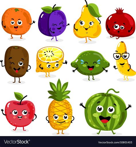 Fruit Cartoon Food Cartoon Cartoon Faces Cartoon Characters Fruits Drawing Plant Drawing