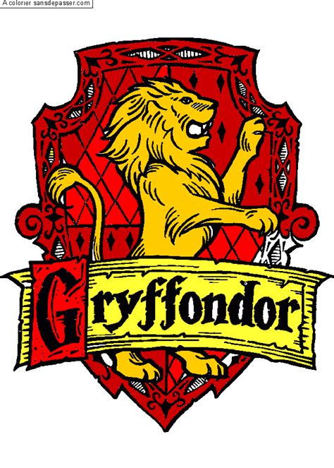 Dessin colorié  Gryffondor par un invité  Sans Dépasser