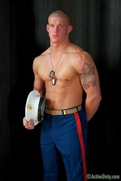 Semper Fi Real Muscle Marine Jerking His Mushroom Head