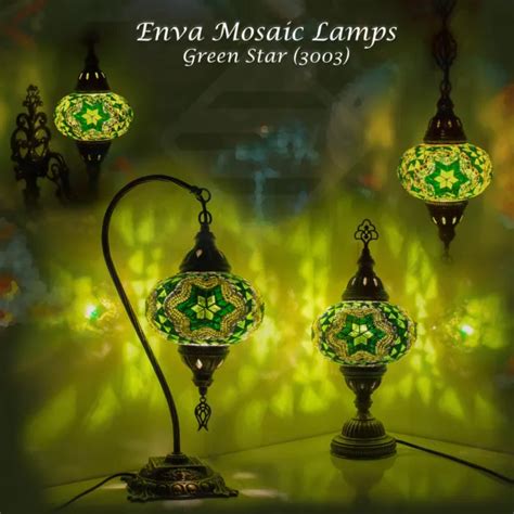 Turkish Moroccan Mosaic Lamp Tiffany Glass Desk Table Swan Neck Wall