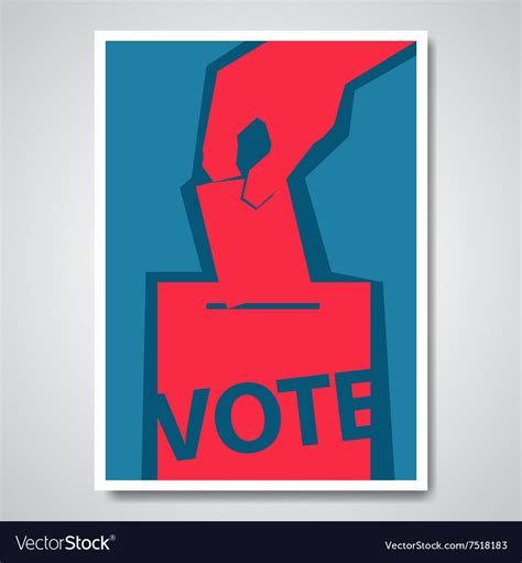Vote Election Cover Design Royalty Free Vector Image