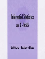 Session 9 Slides Inferential Statistics And T Tests Pdf Inferential