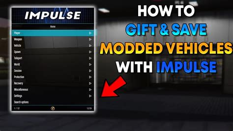 How To T And Save Modded Vehicles Impulse Mod Menu Gta5 Online