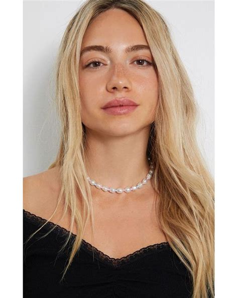 Frasier Sterling X Pacsun Pearl Choker Necklace In Black Lyst