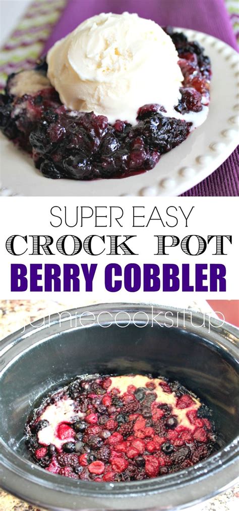 Bread pudding in the slow cooker Crock Pot Berry Cobbler | Crockpot dessert recipes, Crock ...