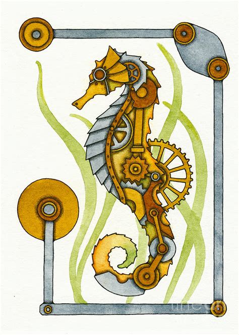Steampunk Seahorse Painting By Nora Blansett Pixels