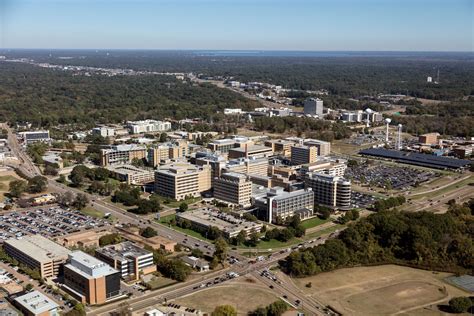 Aerial View Of Jackson Mississippi Focusing On The Baptist Medical