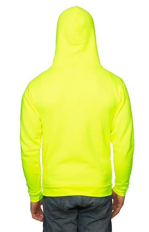 Unisex Fashion Fleece Neon Zip Hoodie Royal Wholesale