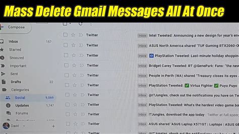 Gmail How To Mass Delete All Emails At Once Youtube