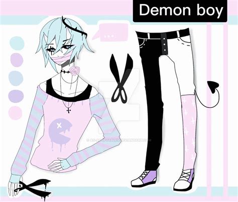 Pastel Goth Demon Boy Open By As Adoptables On Deviantart