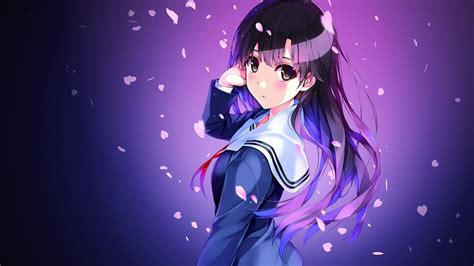 Purple Anime Girl Wallpapers Wallpaper Cave