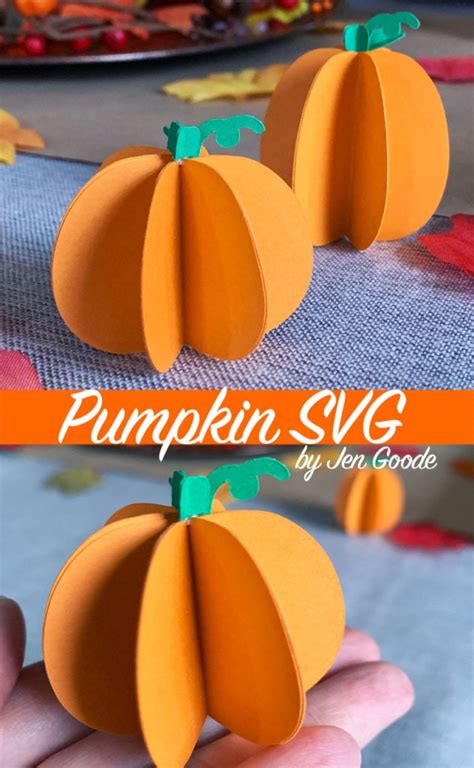 How To Make Mini 3d Paper Pumpkins With Svg Files 100 Directions
