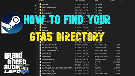 How To Find Your Gta5 Directory On Steam Youtube