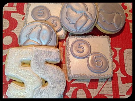 For A Friends Double Nickel Or 55th Birthday Coin Cookies My