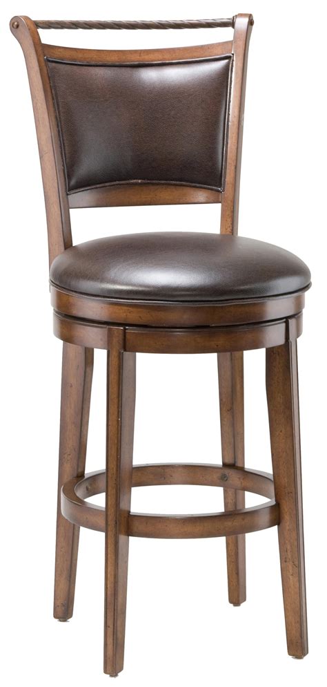 Wood Stools 30 Bar Height Calais Swivel Stool By Hillsdale Wolf