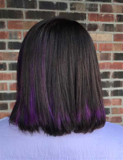 Here, apart from purple and blue, there also are black as a base and various shades of dark purple and blue as highlights. 20 Pretty Purple Highlights Ideas For Dark Hair
