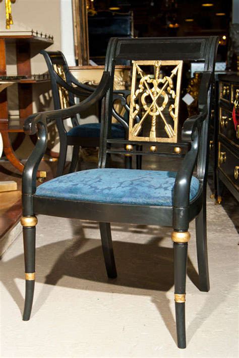 Set Of Eight Maison Jansen Painted Arm Chairs At 1stdibs