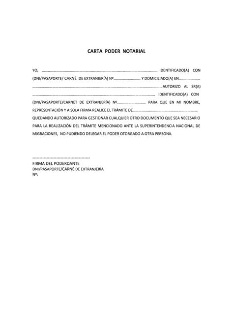 PE Carta Poder Notarial Fill And Sign Printable Template Online US Legal Forms