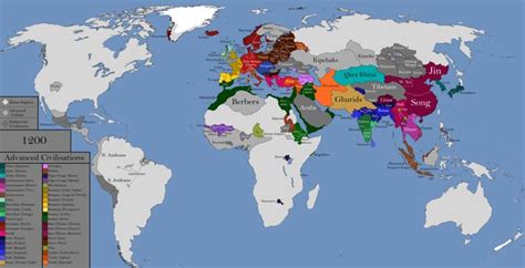 The World 1200 Ad Historical Maps Infographic Map Map