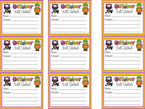 Blank ticket template enables them to make an informed decision about future course of action. 2ndGradeSmiles: Exit Tickets!