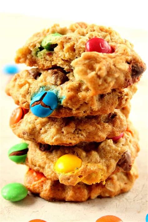 People go crazy for these ooey gooey chocolate chip i baked them for a little bit less time (10 min for large cookies) and they were still slightly crunchy on the outside and chewy on the inside. Oatmeal Chocolate Chip M&M Cookies Recipe - Crunchy Creamy ...
