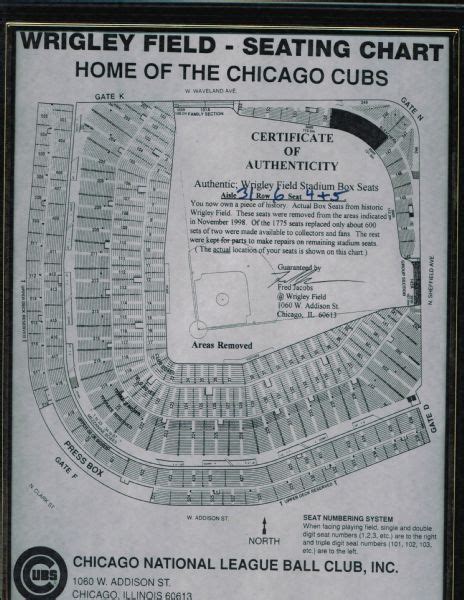 Chicago Cubs Seating Chart With Seat Numbers Two Birds Home