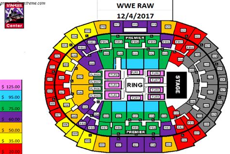 Staples Center Wrestling Seating Chart Ideas Staples Center Chart