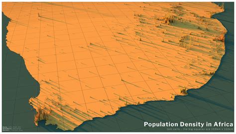 3d Visualisation Of Population Density In South Africa By Alasdair