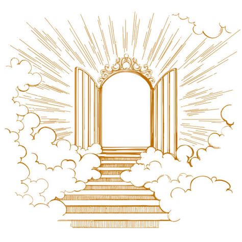 Drawing Of The Gates Of Heaven Illustrations Royalty Free Vector