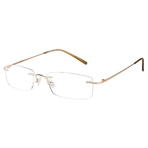 Gold Rimless Computer Glasses With Anti Glare Coating Buy Computer Glasses Online