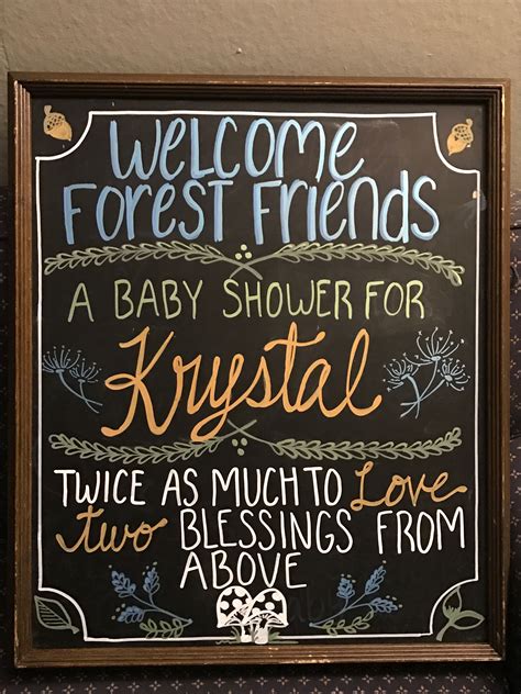 Parents.com parents may receive compensation when you click through and purchase from links contained on this website. Baby Shower Chalkboard. DIY Chalkboard. Twins. Woodland ...
