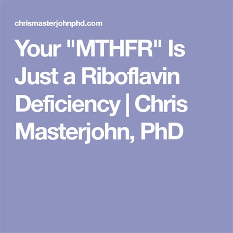 Your Mthfr Is Just A Riboflavin Deficiency Mthfr Enzymes Activity
