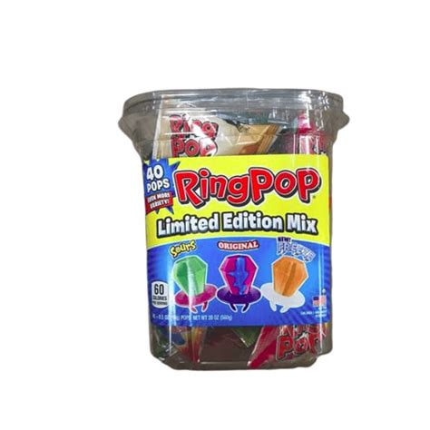 Ring Pop Candy Jar Assorted Flavors 40 Ct Flavor Of Your Choice