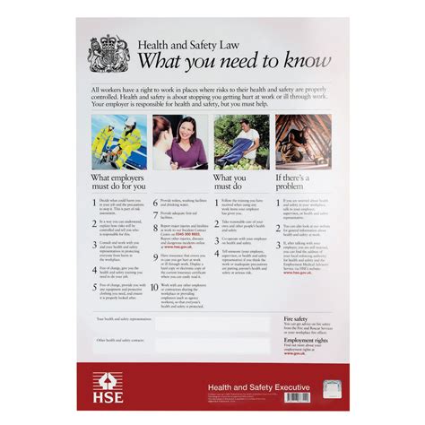 It's the law poster, available for free from osha, informs workers of their rights under the occupational safety and health act. Health and Safety Law Poster - Signs - Hardware ...