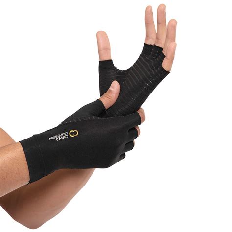 Copper Compression Arthritis Gloves For Carpal Tunnel Computer Typing Support Buy Online In