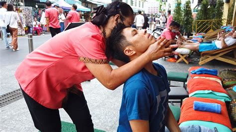 most popular thai street massage on khao san road in bangkok thailand youtube