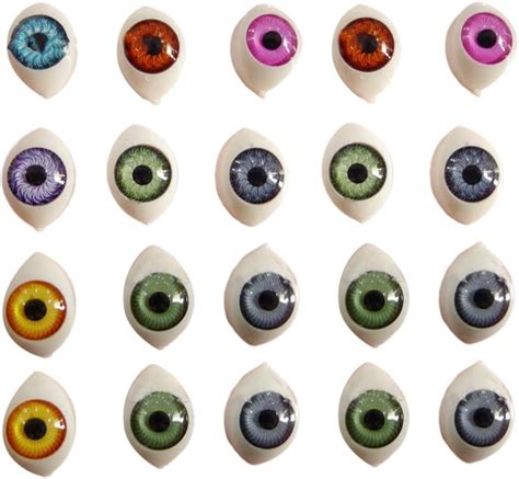 exceart 100pcs oval doll eyes realistic resin eyes craft eyes eyeballs for diy sewing craft