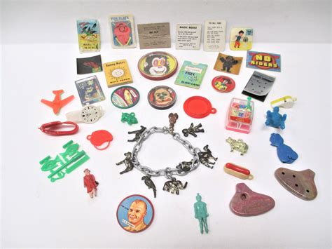 Vintage Cracker Jack Prizes Lot 35 Gum Ball Toys Charms Etsy Etsy T Card Etsy Cracker Jacks
