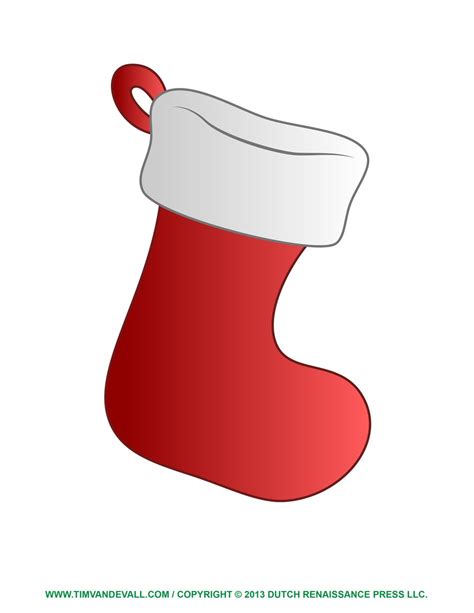 Christmas Stocking Template Printable Free Free Printable