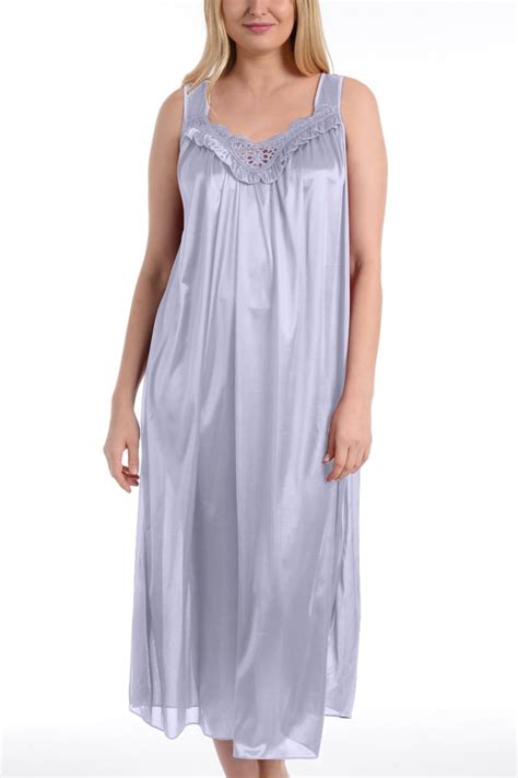 Ezi Nightgowns For Women Soft And Breathable Satin Night Gowns For Adult Women Medium To Plus