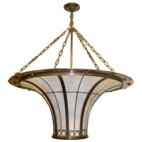 Stunning Leaded Glass Light Fixture For Sale At 1stdibs