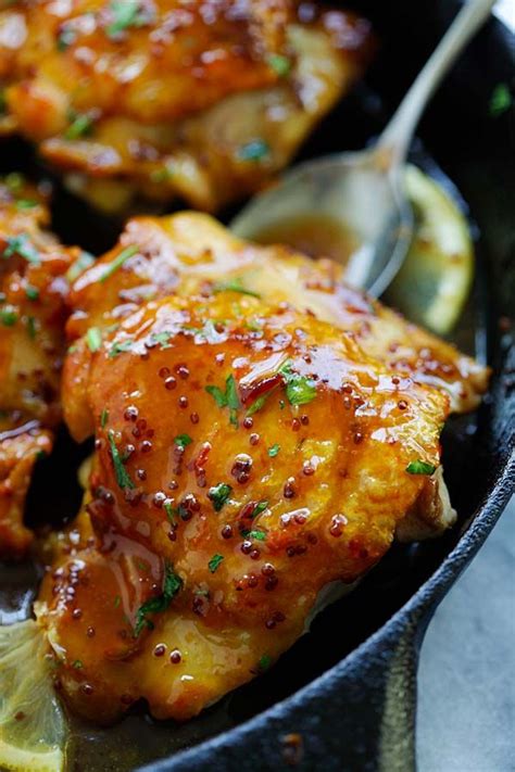 It really is amazingly good! Spicy Honey-Glazed Chicken - the best skillet chicken ...