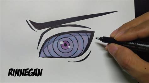 Drawing Rinnegan Eye Step By Step Youtube