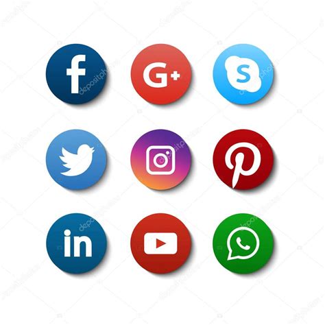 Icons For Social Networking Stock Vector 13kovtun Gmail 140162914