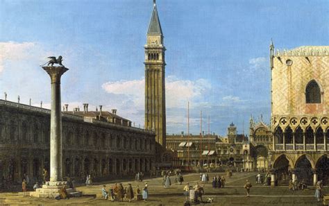 Venice The Piazzetta Towards The Torre Dell Orologio Canaletto Artwork On Useum