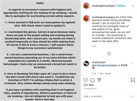 We don't have an overview translated in english. Alicia Amin Responds To Unhygienic Rendang Preparation ...