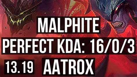 Malphite Vs Aatrox Top Legendary Tr Diamond Youtube