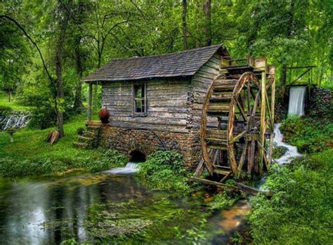 Oregon Usa Water Wheel Water Mill Old Grist Mill