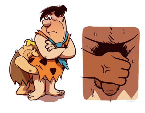 Rule 34 Barney Rubble Caveman Chuchugelee Crotch Grab Embarrassed