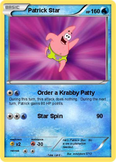 Pokémon Patrick Star 330 330 Order A Krabby Patty My